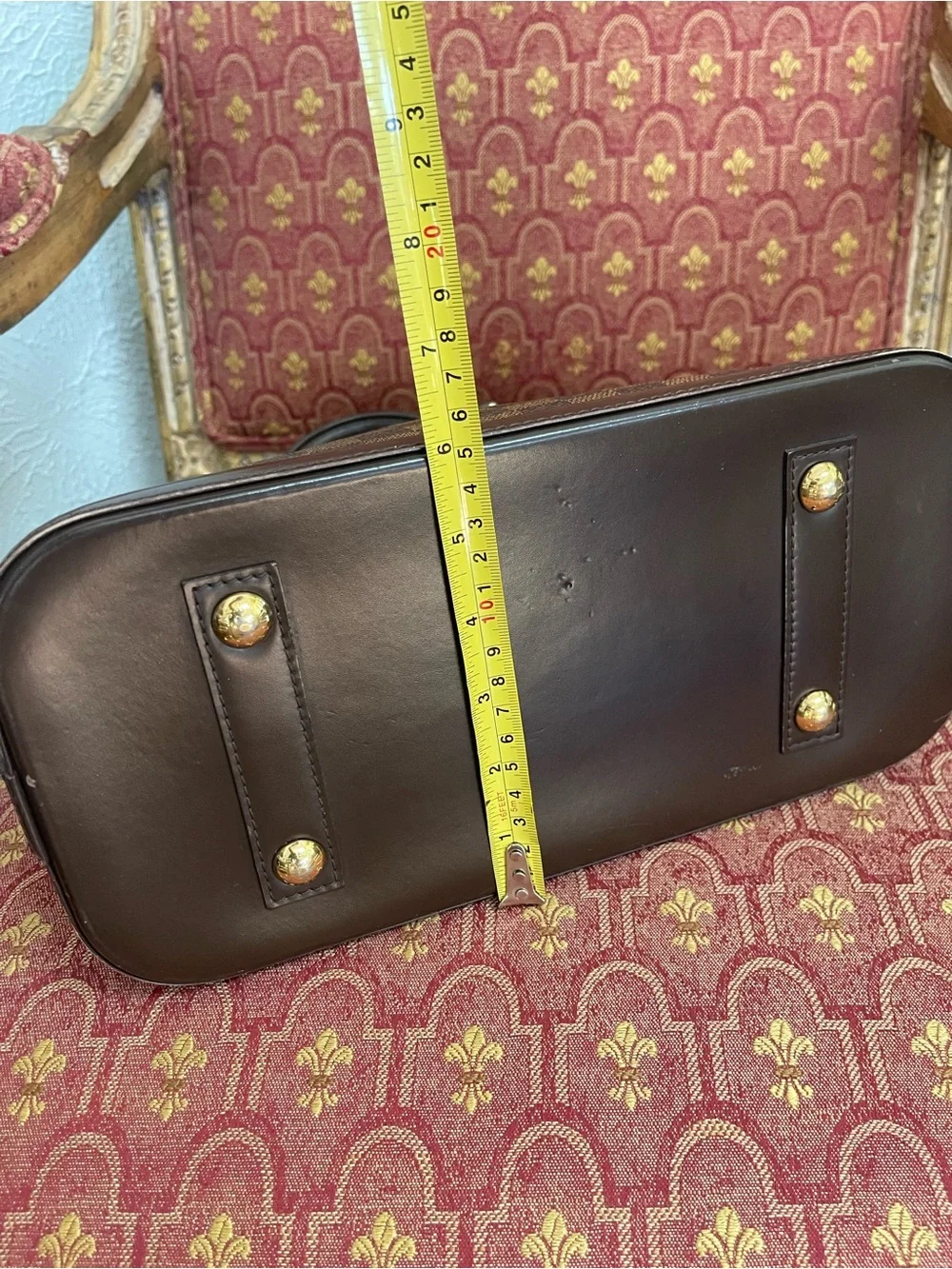 Louis Vuitton Damier Ebene Brown Checker Alma Handbag
